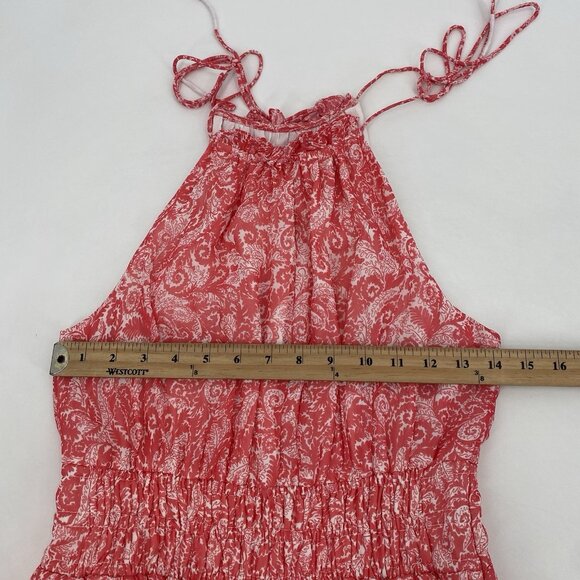 Anthropologie Size Small Somerset Halter Mini Dress Pink Floral Pockets - Picture 10 of 15